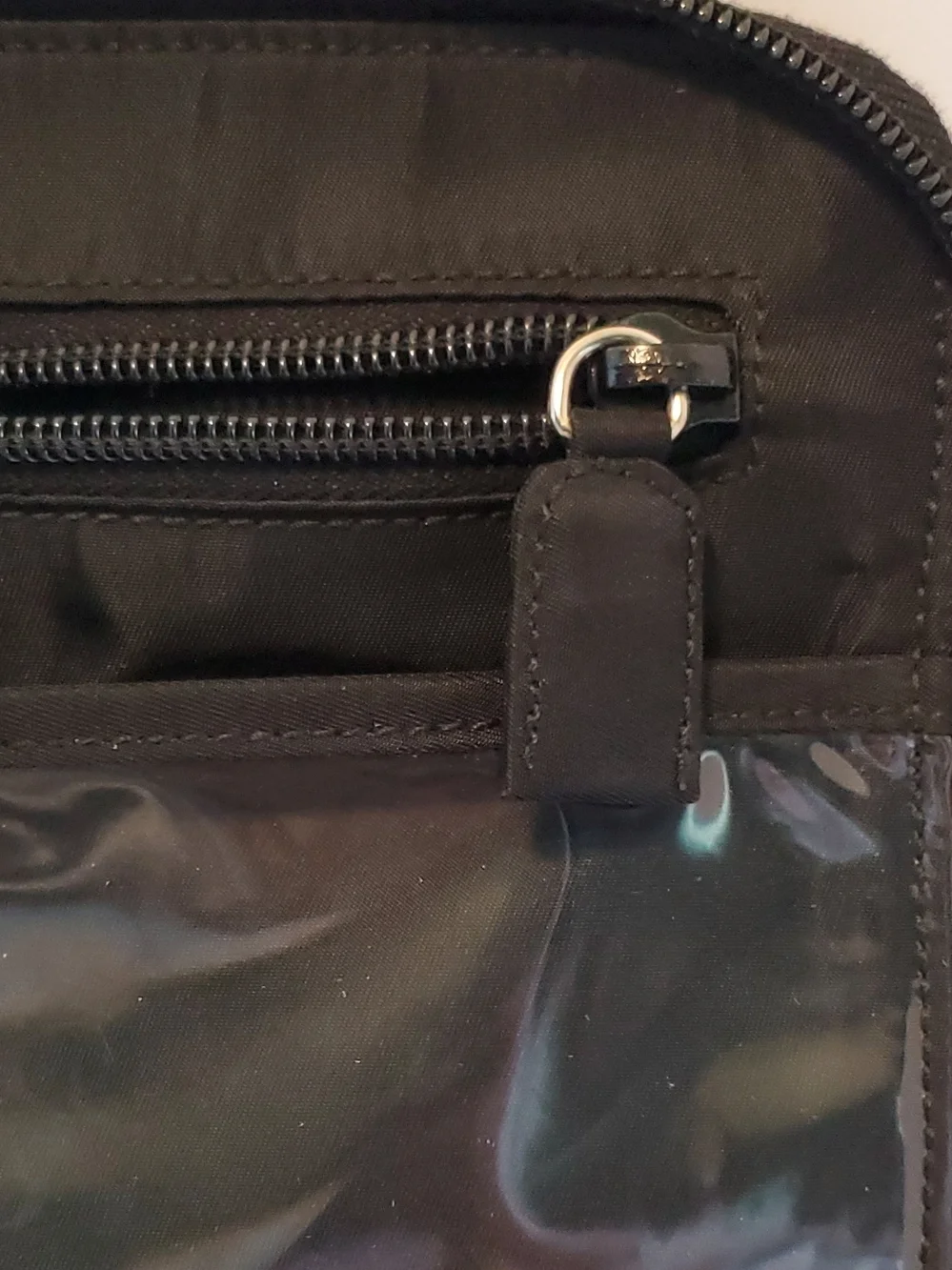 Authentic PRADA MILANO Black Nylon Makeup Bag with Zipper, Pockets - Picture 10 of 13